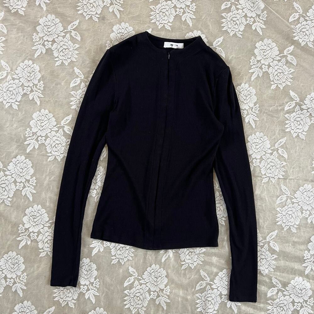 Joah Brown Invisible Zip Long Sleeve Black XS/S